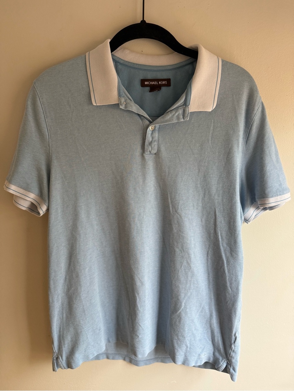 Michael Kors Light Blue Polo with White Trim